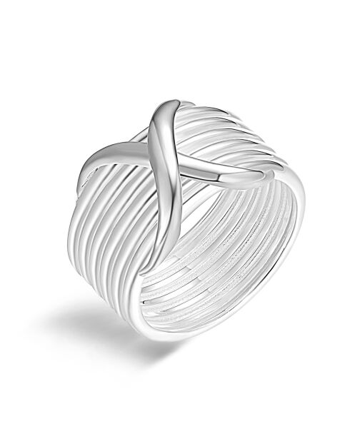 Verzilverde ring van 925 zilver