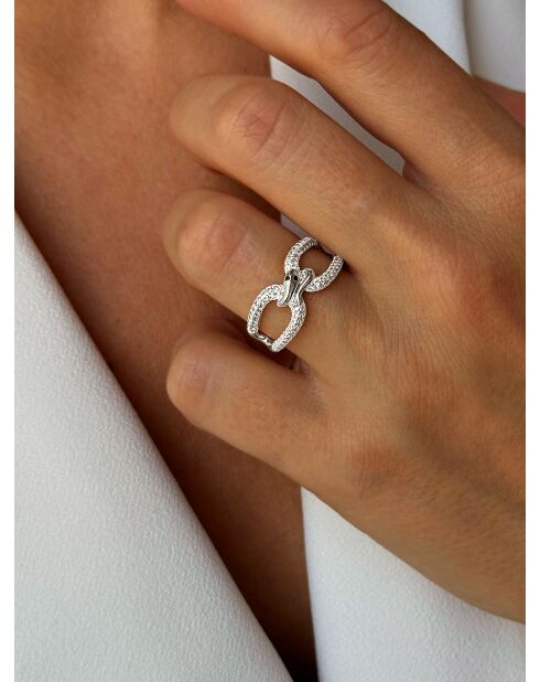 Verzilverde ring van 925 zilver