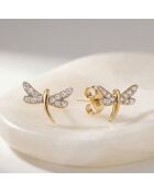 Boucles d'oreilles en argent 925 plaqué or jaune 18 carats