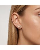 Boucles d'oreilles en argent 925 plaqué or jaune 18 carats