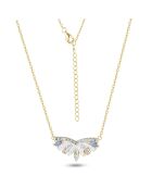 Halskette aus 2-farbig vergoldetem 925er Silber (Silber und 18 Karat Gold)