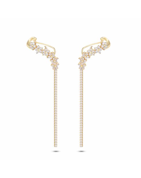 Boucles d'oreilles en argent 925 plaqué or jaune 18 carats