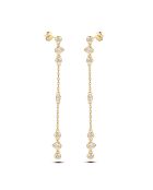 Boucles d'oreilles en argent 925 plaqué or jaune 18 carats