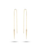 Boucles d'oreilles en argent 925 plaqué or jaune 18 carats