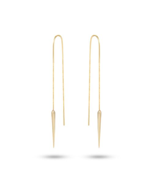 Boucles d'oreilles en argent 925 plaqué or jaune 18 carats