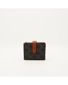 Petit ortefeuille Triomphe Macadam marron - Bon état général - 8.5x10.5cm