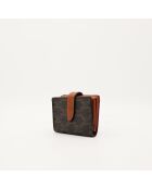 Petit ortefeuille Triomphe Macadam marron - Bon état général - 8.5x10.5cm