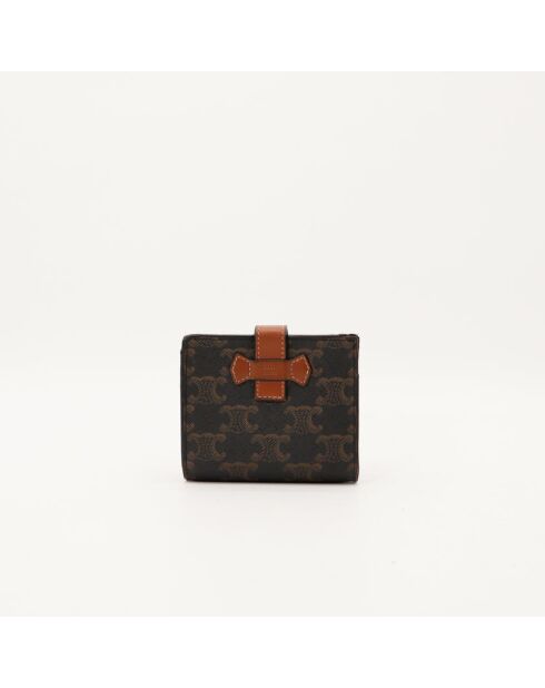 Kleine braune Macadam Triomphe Geldbörse - Guter Zustand - 8,5x10,5 cm