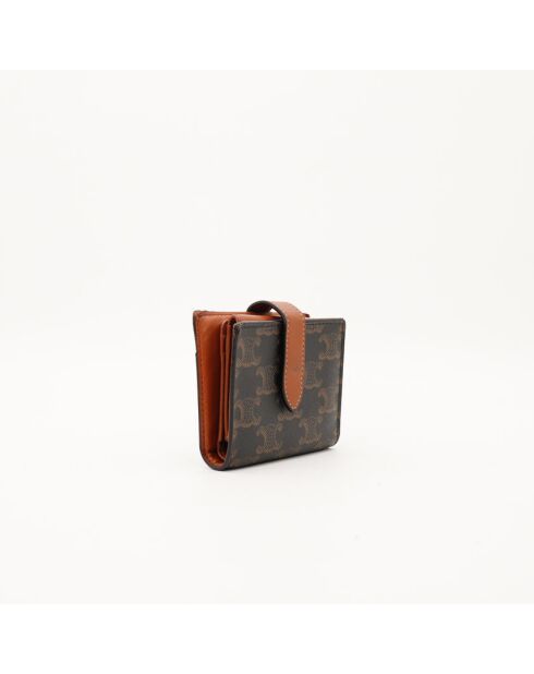 Kleine braune Macadam Triomphe Geldbörse - Guter Zustand - 8,5x10,5 cm