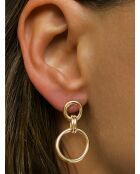 Boucles d'oreilles en argent 925 plaqué or jaune 18 carats