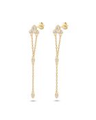 Boucles d'oreilles en argent 925 plaqué or jaune 18 carats