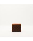 Portafoglio in macadam marrone - Ottime condizioni - 10x11x2cm