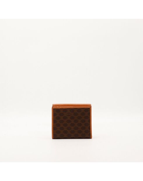 Portafoglio in macadam marrone - Ottime condizioni - 10x11x2cm