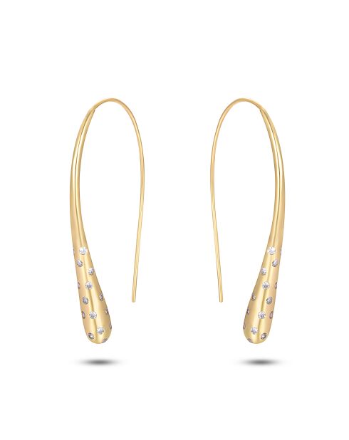 Boucles d'oreilles en argent 925 plaqué or jaune 18 carats