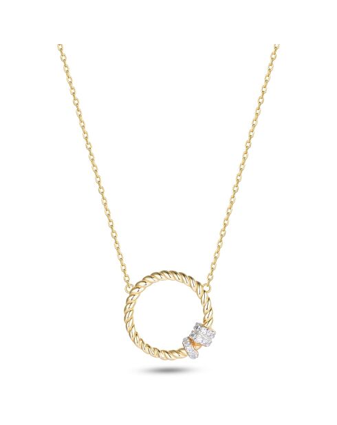 Halskette aus 2-farbig vergoldetem 925er Silber (Silber und 18 Karat Gold)