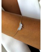 Tweekleurige vergulde armband van 925 zilver (zilver en 18-karaats goud)