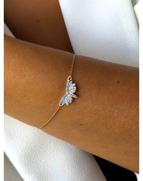 Tweekleurige vergulde armband van 925 zilver (zilver en 18-karaats goud)
