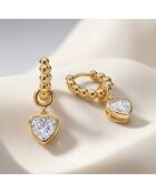 Boucles d'oreilles en argent 925 plaqué or jaune 18 carats
