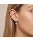 Boucles d'oreilles en argent 925 plaqué or jaune 18 carats