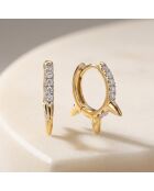 Boucles d'oreilles en argent 925 plaqué or jaune 18 carats