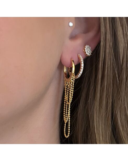 Boucles d'oreilles en argent 925 jaune