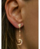 Boucles d'oreilles en argent 925 plaqué or jaune 18 carats