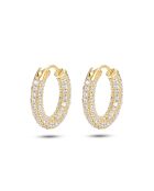Boucles d'oreilles en argent 925 plaqué or jaune 18 carats
