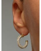 Boucles d'oreilles en argent 925 plaqué or jaune 18 carats