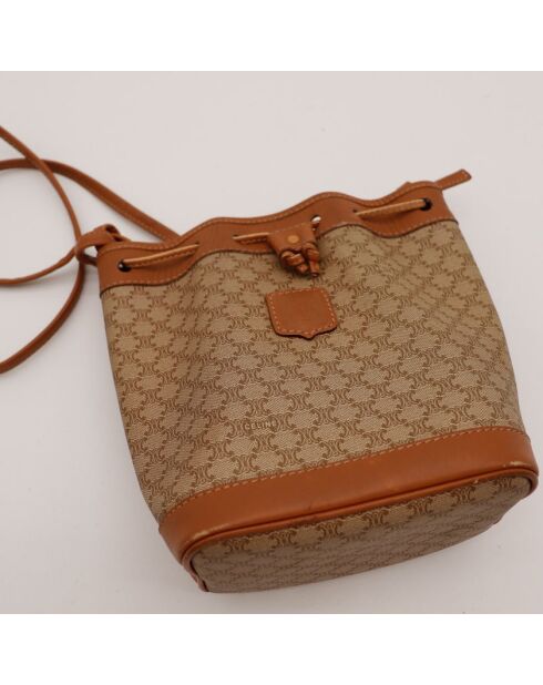 Beige Macadam Mini Bucket Bag - Zeer goede staat - 18x20cm