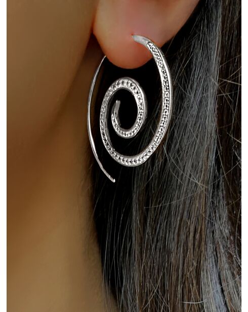 Boucles d'oreilles en argent 925 plaqué rhodium