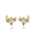 Boucles d'oreilles en argent 925 plaqué or jaune 18 carats