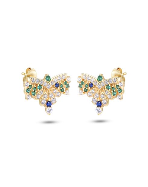 Boucles d'oreilles en argent 925 plaqué or jaune 18 carats