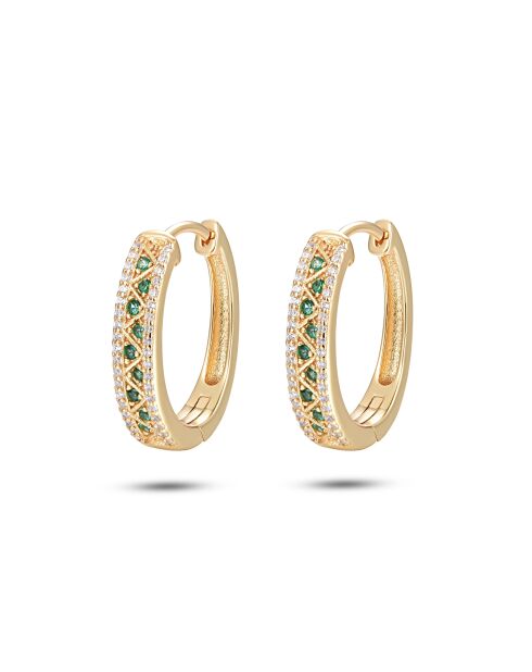 Boucles d'oreilles en argent 925 plaqué or jaune 18 carats