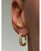 Boucles d'oreilles en argent 925 plaqué or jaune 18 carats
