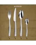 Set posate Wallis Icy in argento - 24 pezzi
