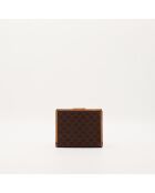 Portafoglio marrone macadam - Buone condizioni - 12x9,5 cm