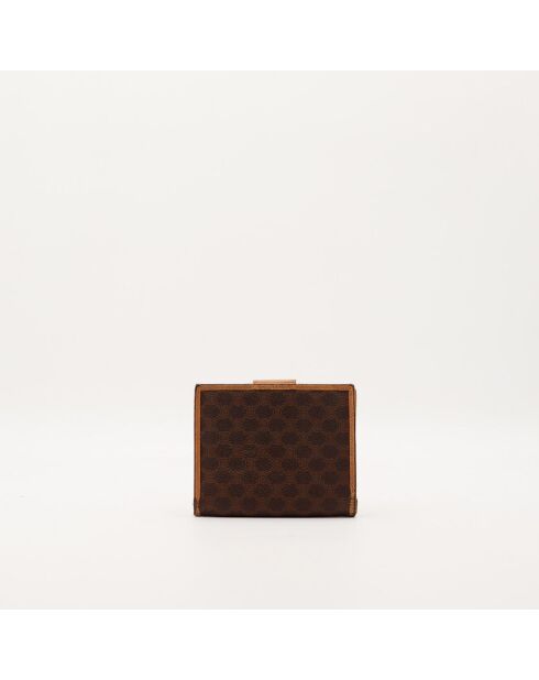 Portafoglio marrone macadam - Buone condizioni - 12x9,5 cm