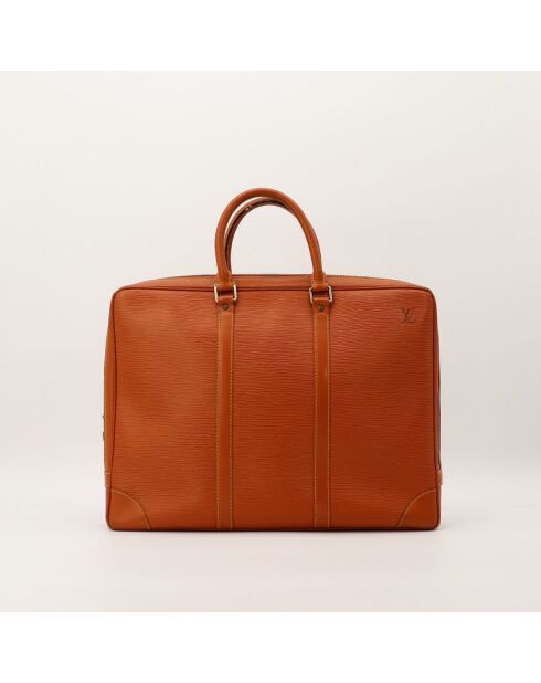 Porte-Documents Voyage Epi marron - Bon état général - 41x30x8cm