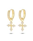 Boucles d'oreilles en argent 925 plaqué or jaune 18 carats