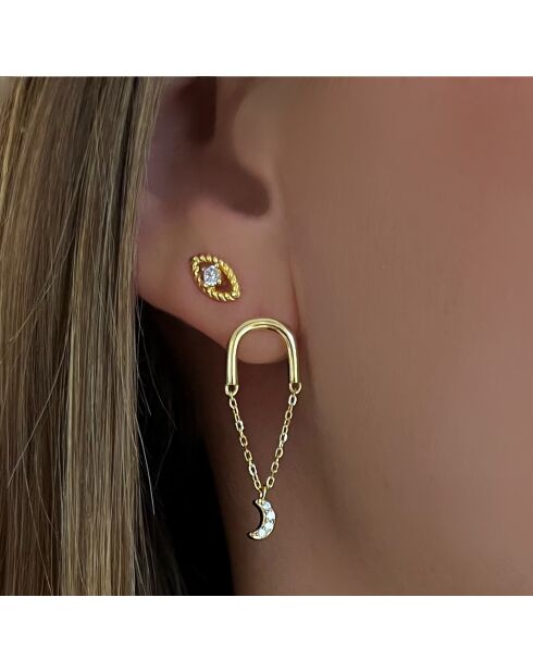 Boucles d'oreilles en argent 925 jaune