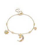 18k geelvergulde 925 zilveren armband