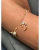 18k geelvergulde 925 zilveren armband
