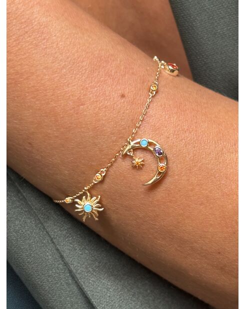 18k geelvergulde 925 zilveren armband