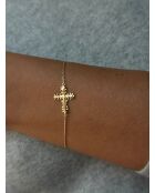 18k geelvergulde 925 zilveren armband