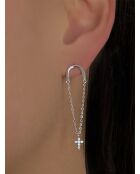 Boucles d'oreilles individuelle en argent 925 blanc