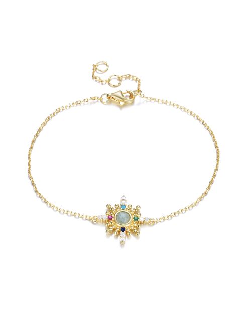 18k geelvergulde 925 zilveren armband