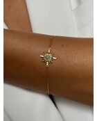 18k geelvergulde 925 zilveren armband