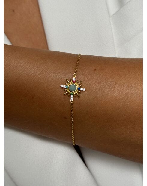 18k geelvergulde 925 zilveren armband
