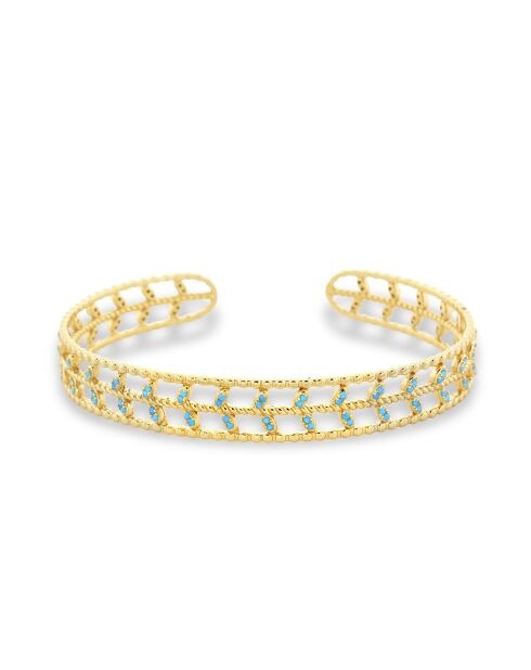 18k geelvergulde 925 zilveren armband
