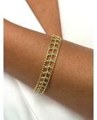 18k geelvergulde 925 zilveren armband
